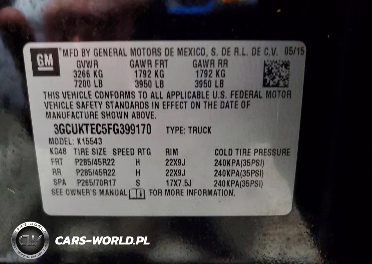 2015 Chevrolet Silverado K1500 High Country VIN:3GCUKTEC5FG399170 - 12