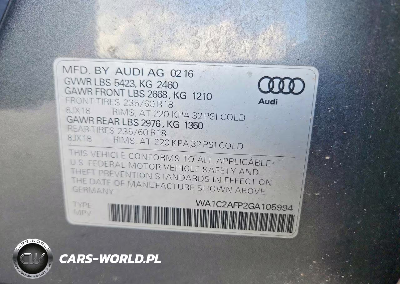 2016 Audi Q5 Premium VIN:WA1C2AFP2GA105994 - 13