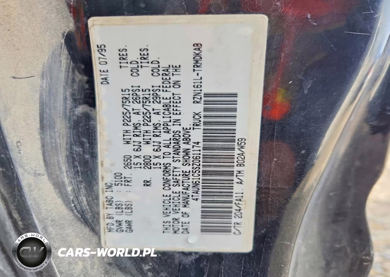 1995 Toyota Tacoma Base VIN:4TAUN61C5SZ061174 - 13