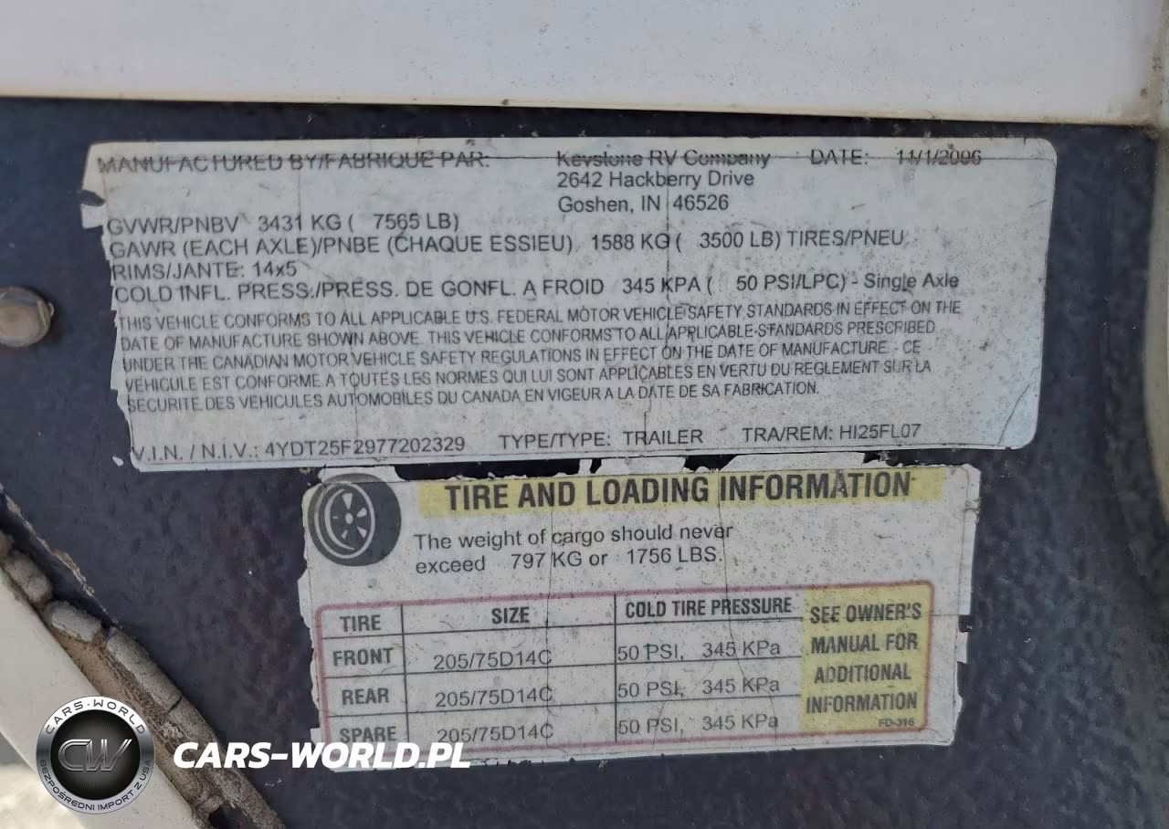 2007 Keystone Hornet Hideout 25 Fl VIN:4YDT25F2977202329 - 10