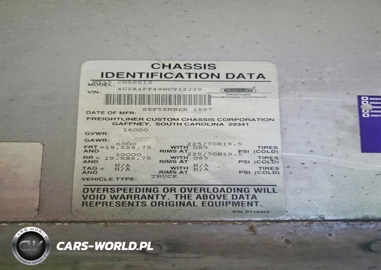 1998 Freightliner Mt45G Chassis Delivery Truck VIN:4UZA4FF49WC912229 - 13