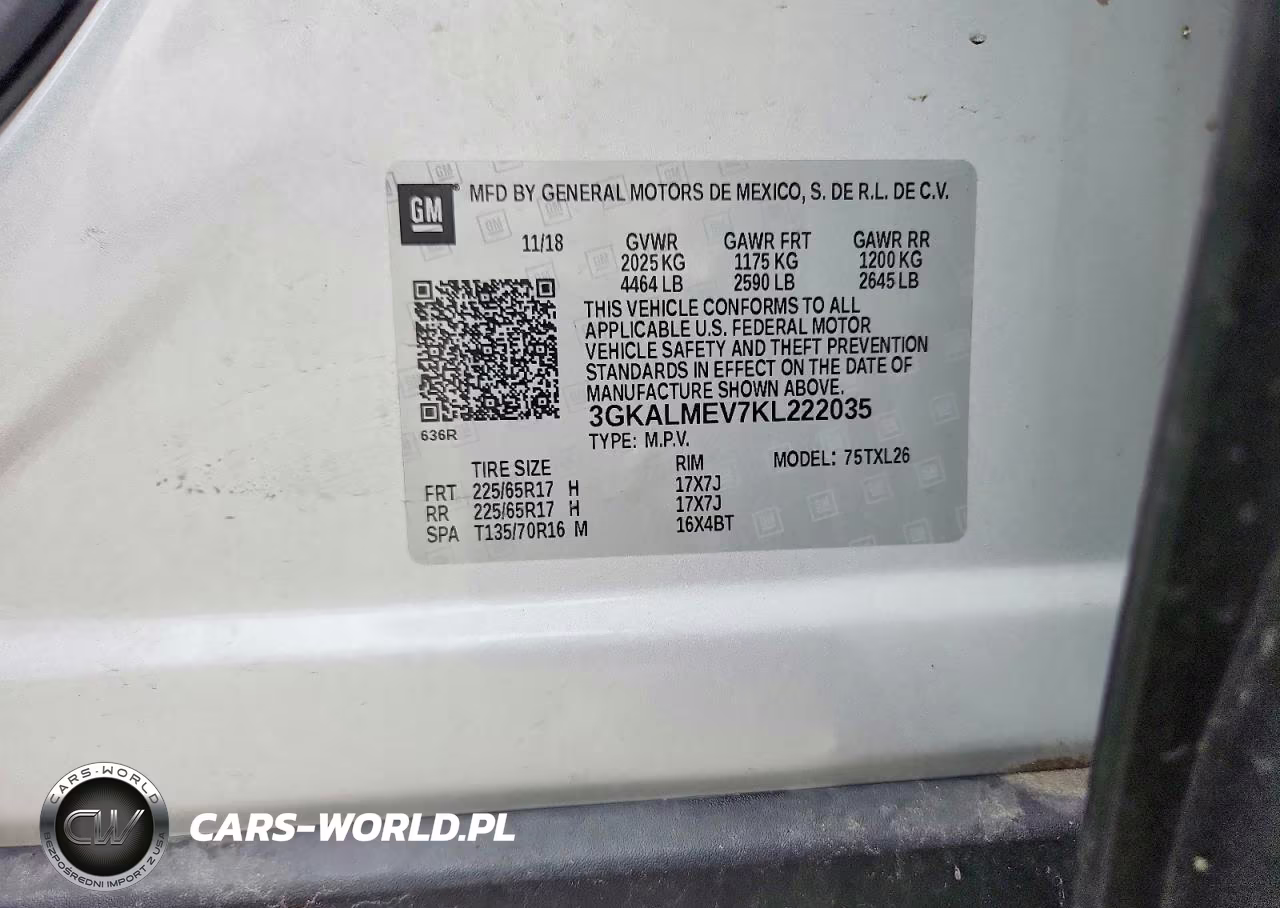 2019 GMC Terrain Sle VIN:3GKALMEV7KL222035 - 12