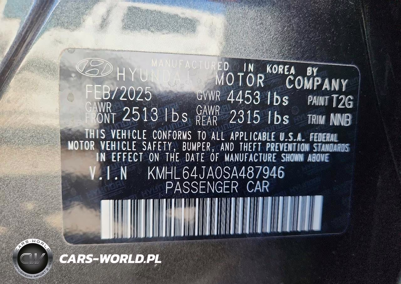 2025 Hyundai Sonata Sel VIN:KMHL64JA0SA487946 - 13