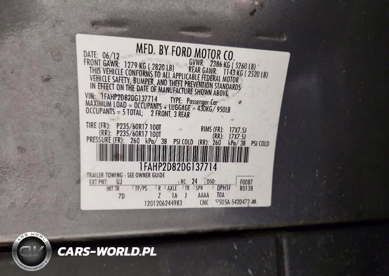 2013 Ford Taurus Se VIN:1FAHP2D82DG137714 - 13