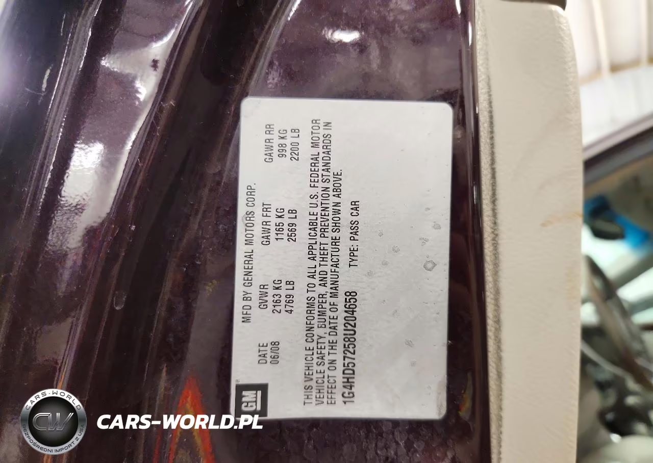 2008 Buick Lucerne Cxl VIN:1G4HD57258U204658 - 12