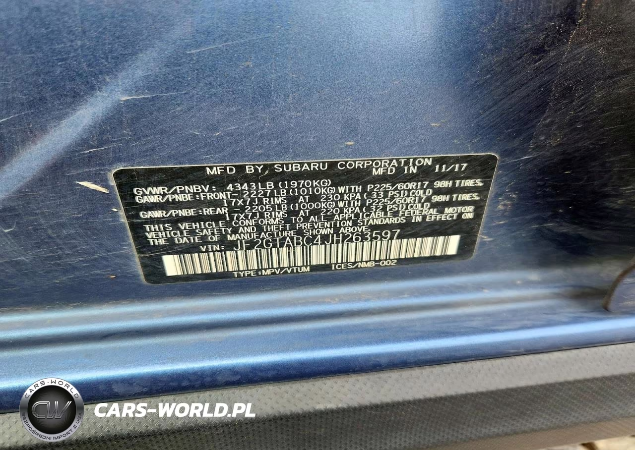 2018 Subaru Crosstrek Premium VIN:JF2GTABC4JH263597 - 13