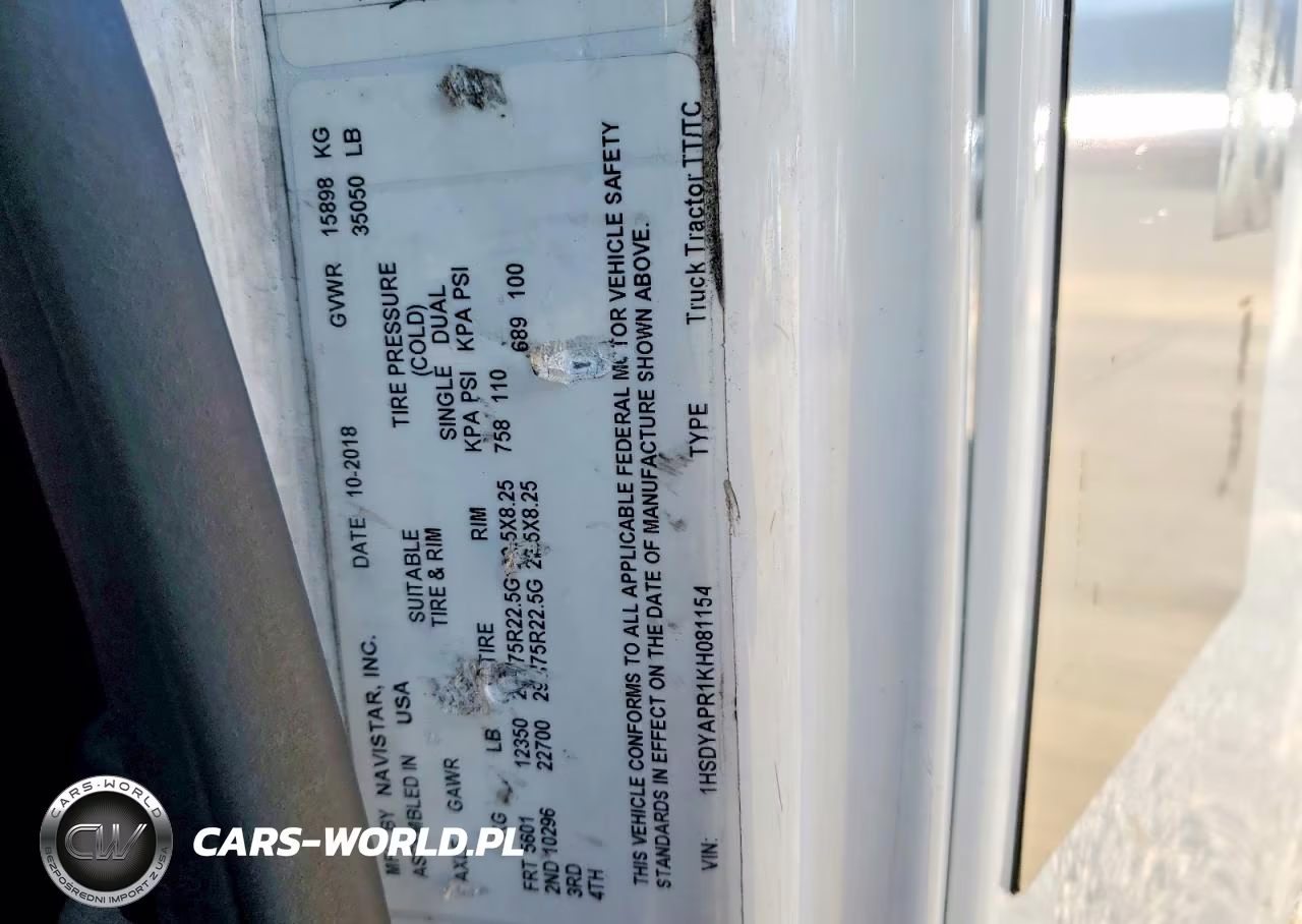 2019 International Lt625 Semi Truck VIN:1HSDYAPR1KH081154 - 11