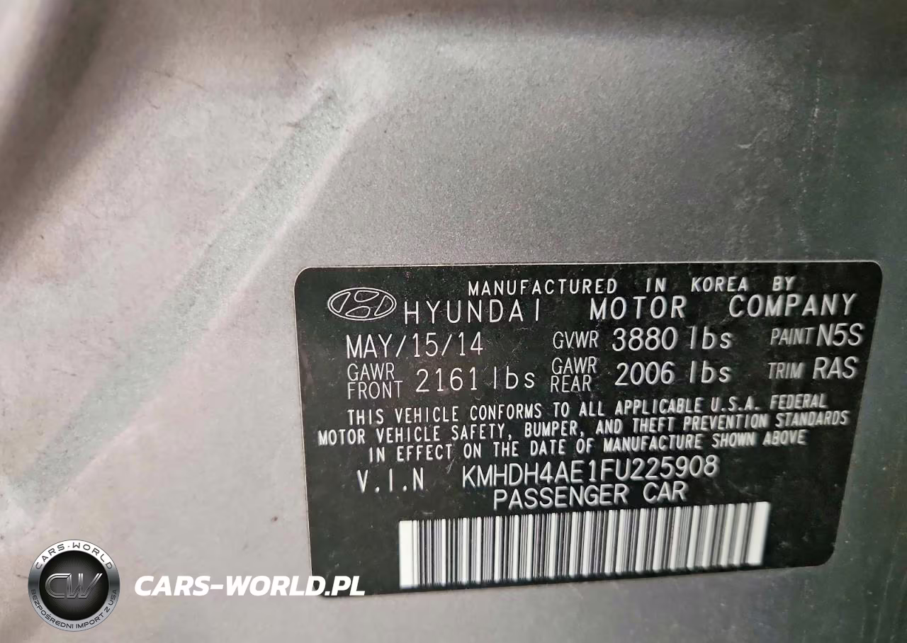 2015 Hyundai Elantra Se VIN:KMHDH4AE1FU225908 - 13
