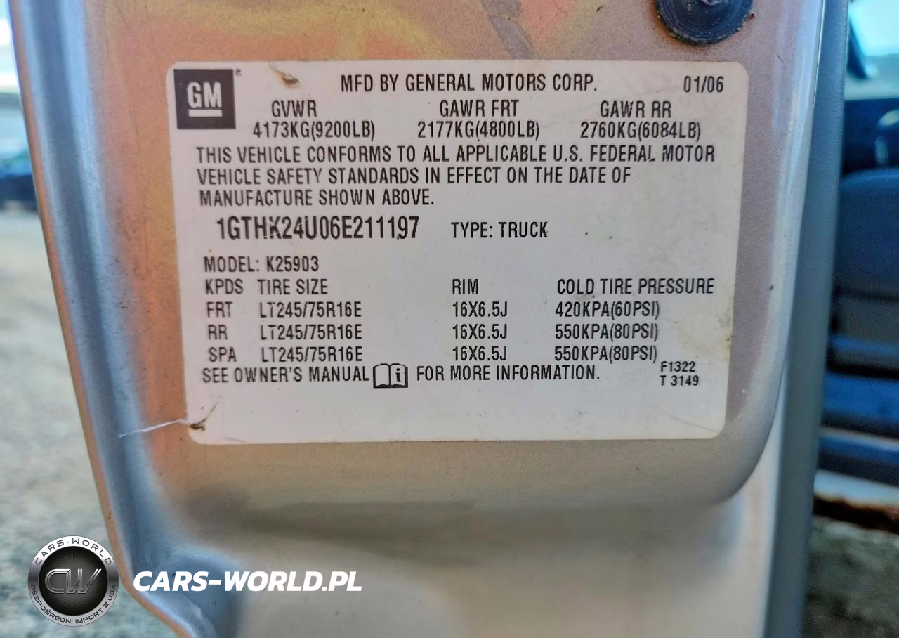 2006 GMC Sierra K2500 Heavy Duty VIN:1GTHK24U06E211197 - 12
