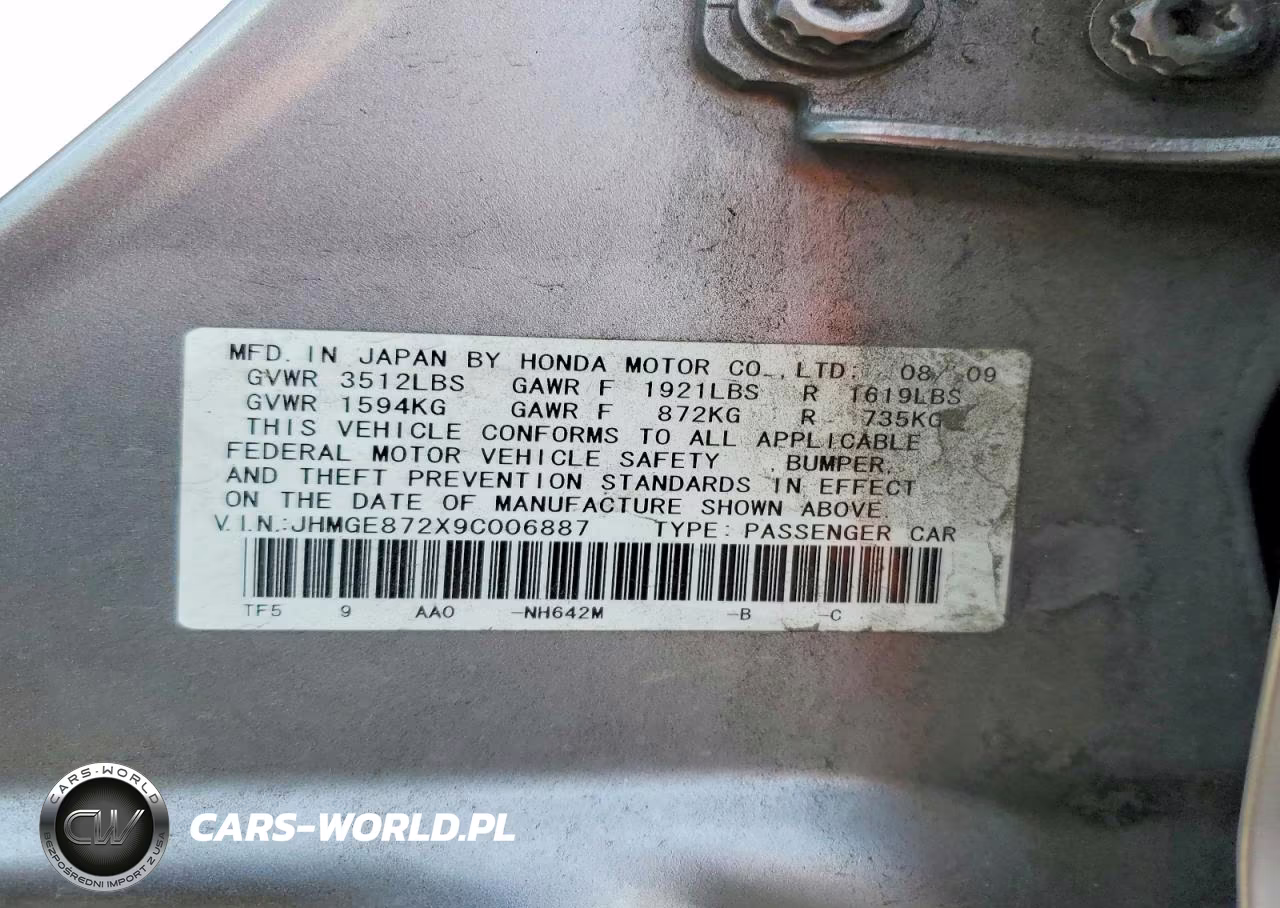 2009 Honda Fit VIN:JHMGE872X9C006887 - 12