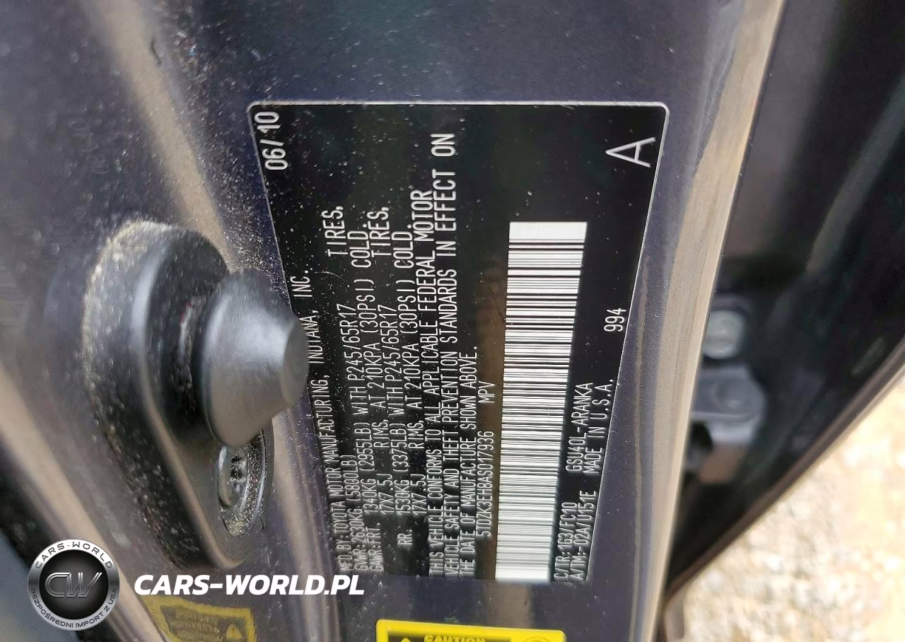 2010 Toyota Highlander Base VIN:5TDZK3EH8AS017936 - 13