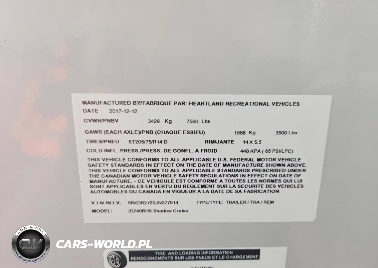 2018 Heartland Shadow Cruiser Camper VIN:5RXDB2720JN377914 - 10