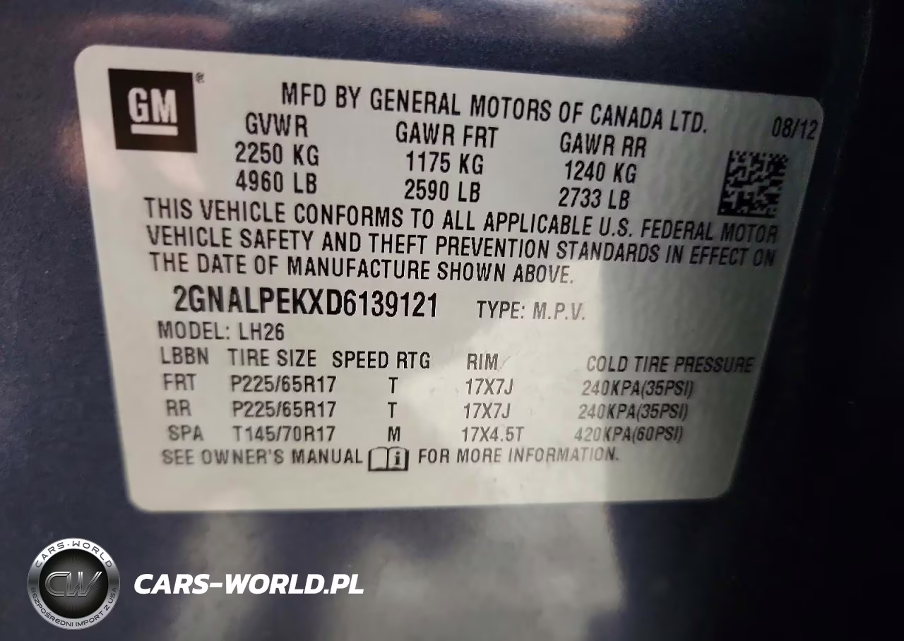 2013 Chevrolet Equinox Lt VIN:2GNALPEKXD6139121 - 13
