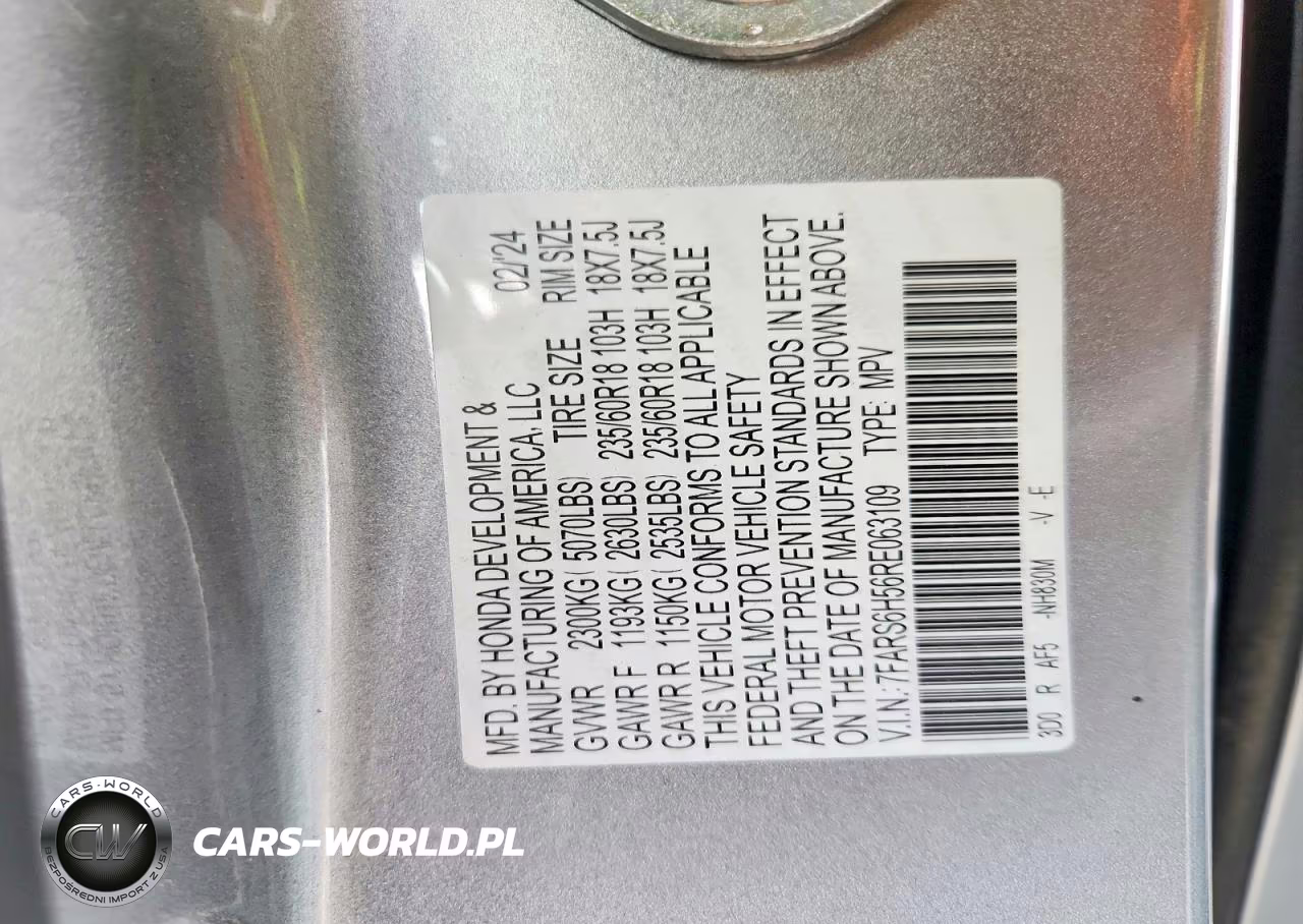 2024 Honda Cr-V Sport VIN:7FARS6H56RE063109 - 13
