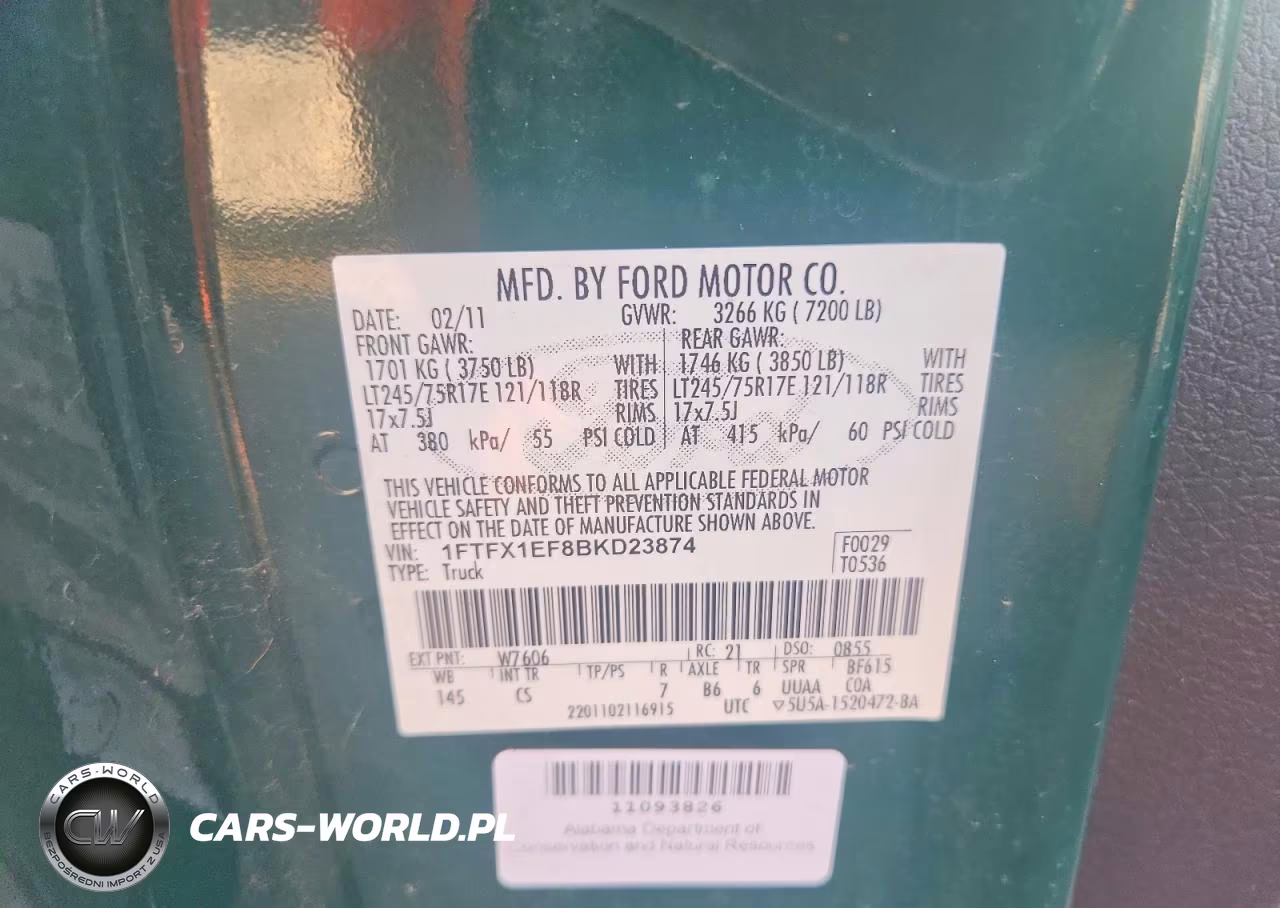 2011 Ford F150 Super Cab VIN:1FTFX1EF8BKD23874 - 12