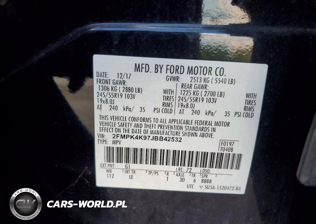 2018 Ford Edge Titanium VIN:2FMPK4K97JBB42532 - 12