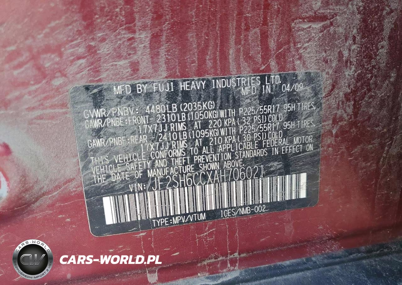 2010 Subaru Forester 2.5X Premium VIN:JF2SH6CCXAH706021 - 13