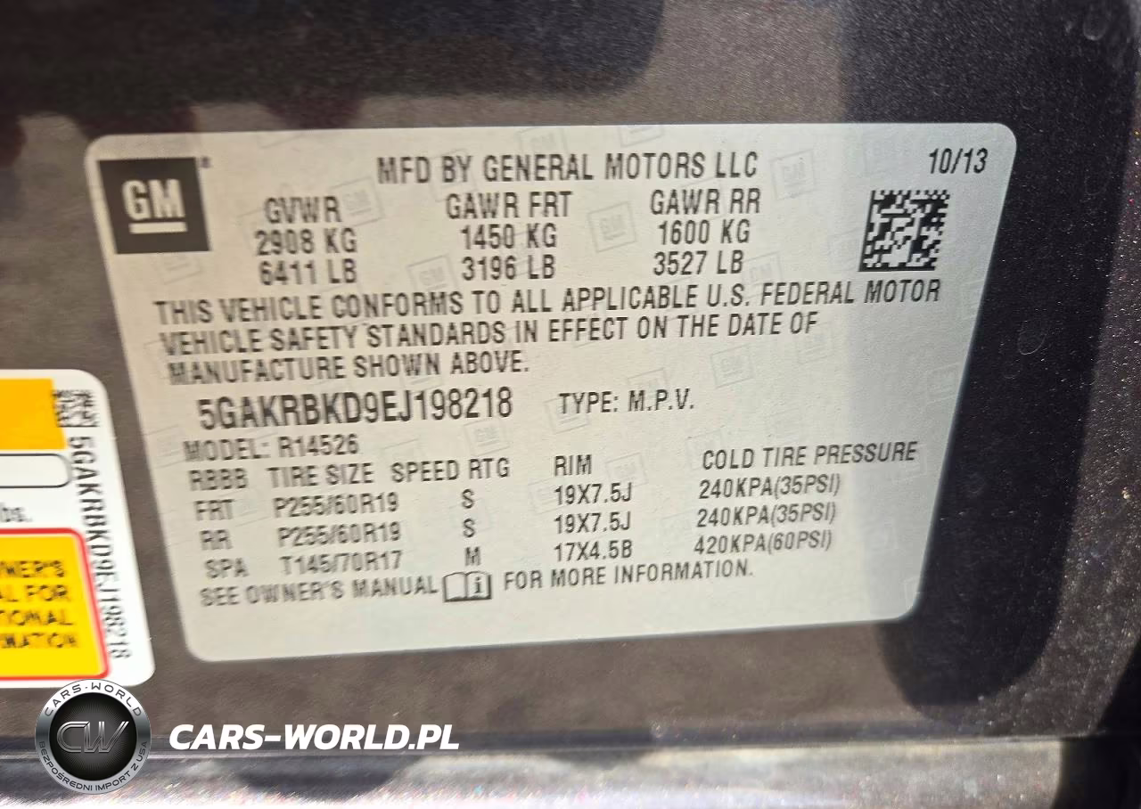 2014 Buick Enclave VIN:5GAKRBKD9EJ198218 - 12