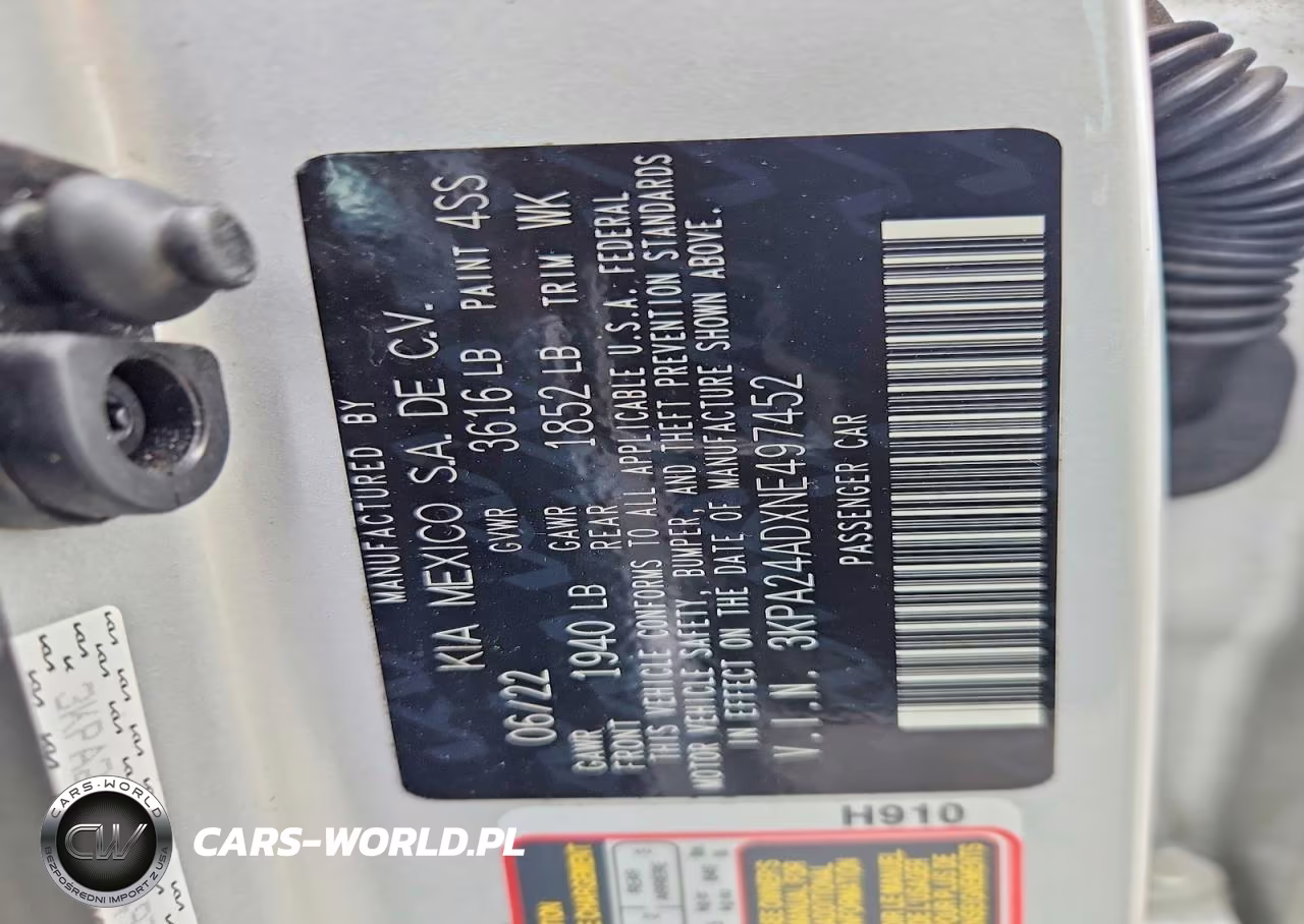 2022 Kia Rio Lx VIN:3KPA24ADXNE497452 - 13