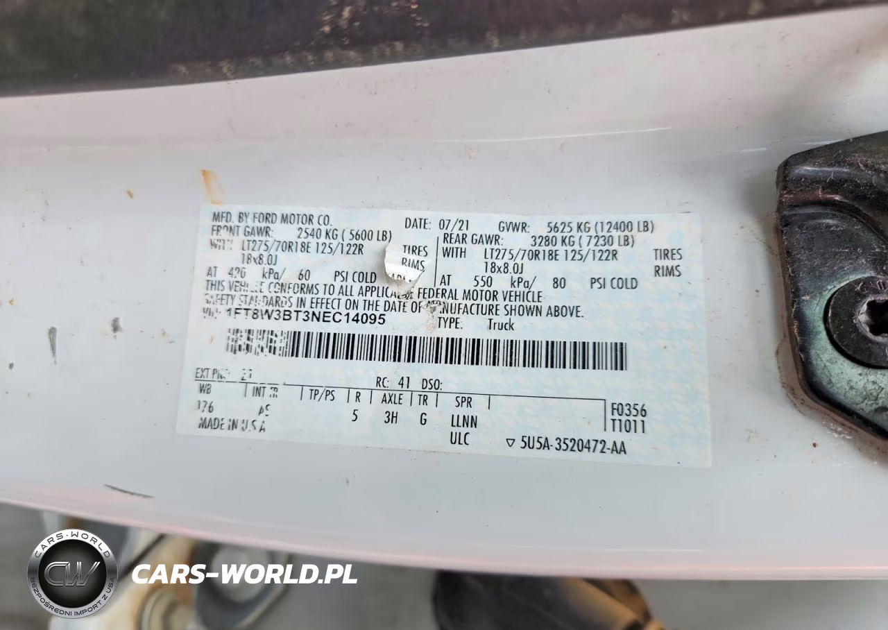 2022 Ford F350 Super Duty VIN:1FT8W3BT3NEC14095 - 13