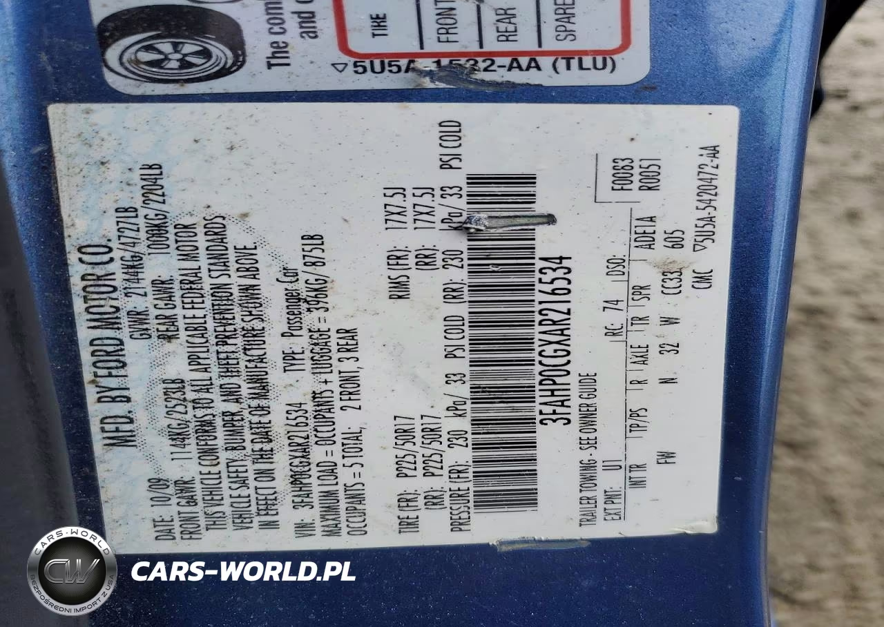 2010 Ford Fusion Sel VIN:3FAHP0CGXAR216534 - 12