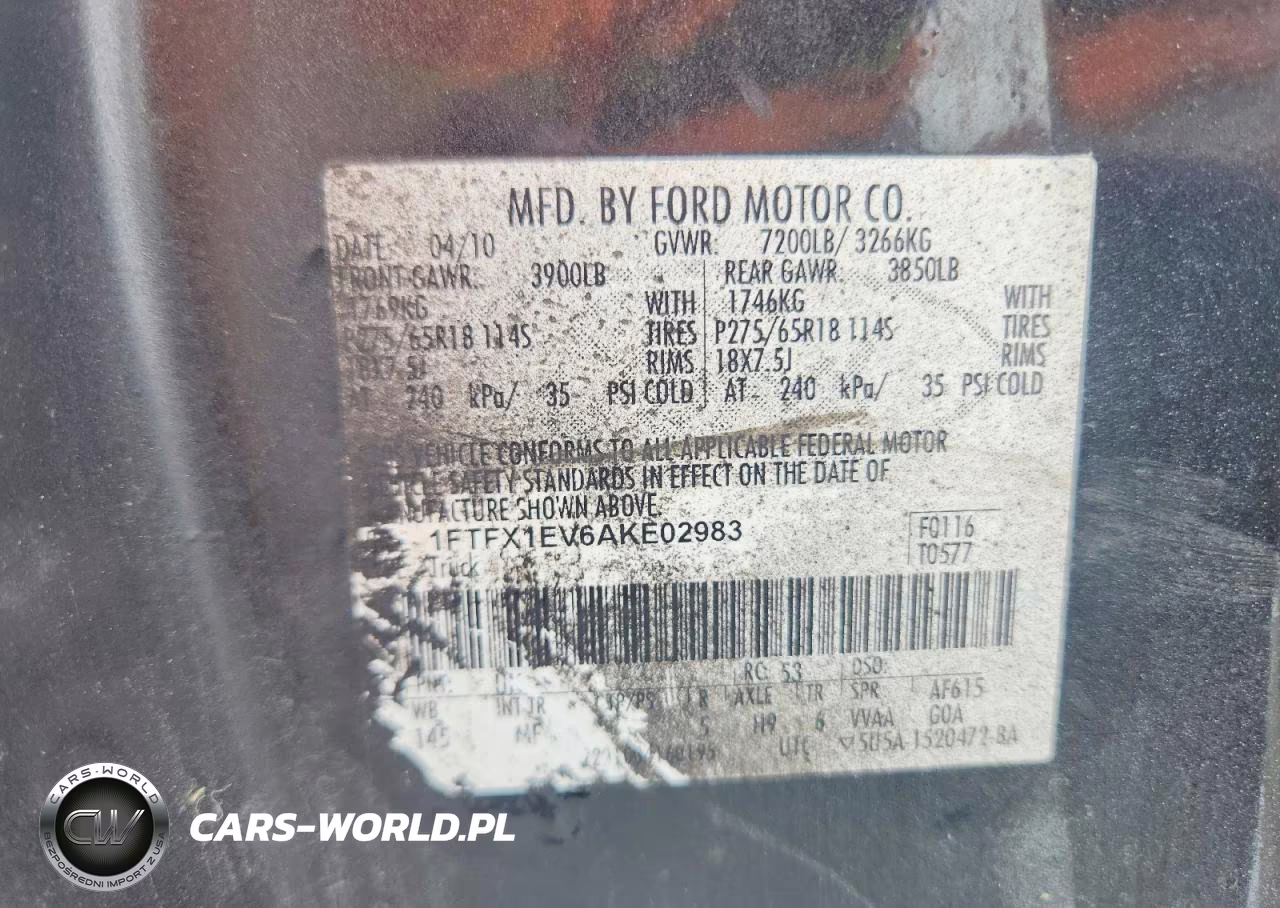 2010 Ford F150 Super Cab VIN:1FTFX1EV6AKE02983 - 12