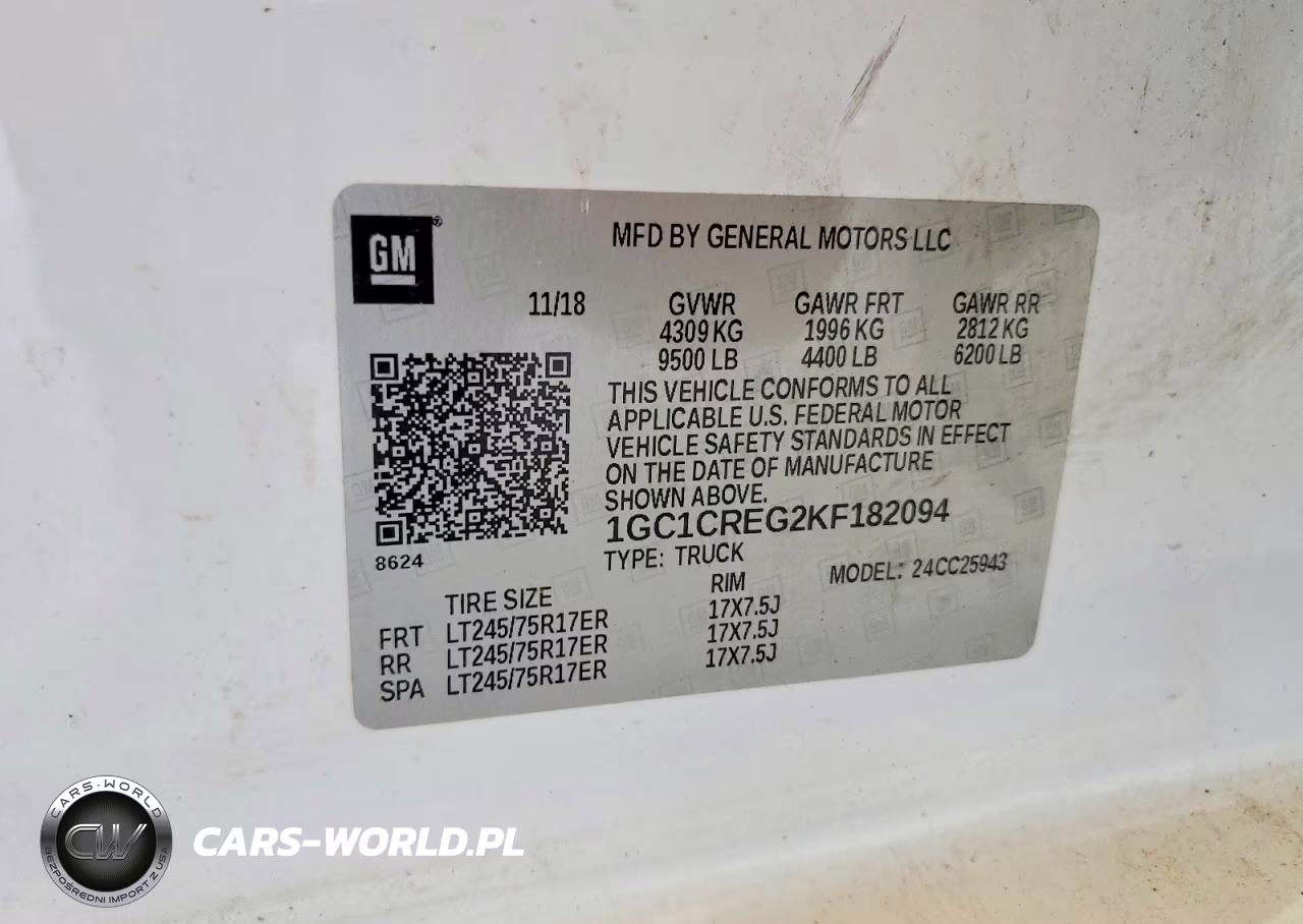 2019 Chevrolet Silverado C2500 Heavy Duty VIN:1GC1CREG2KF182094 - 12