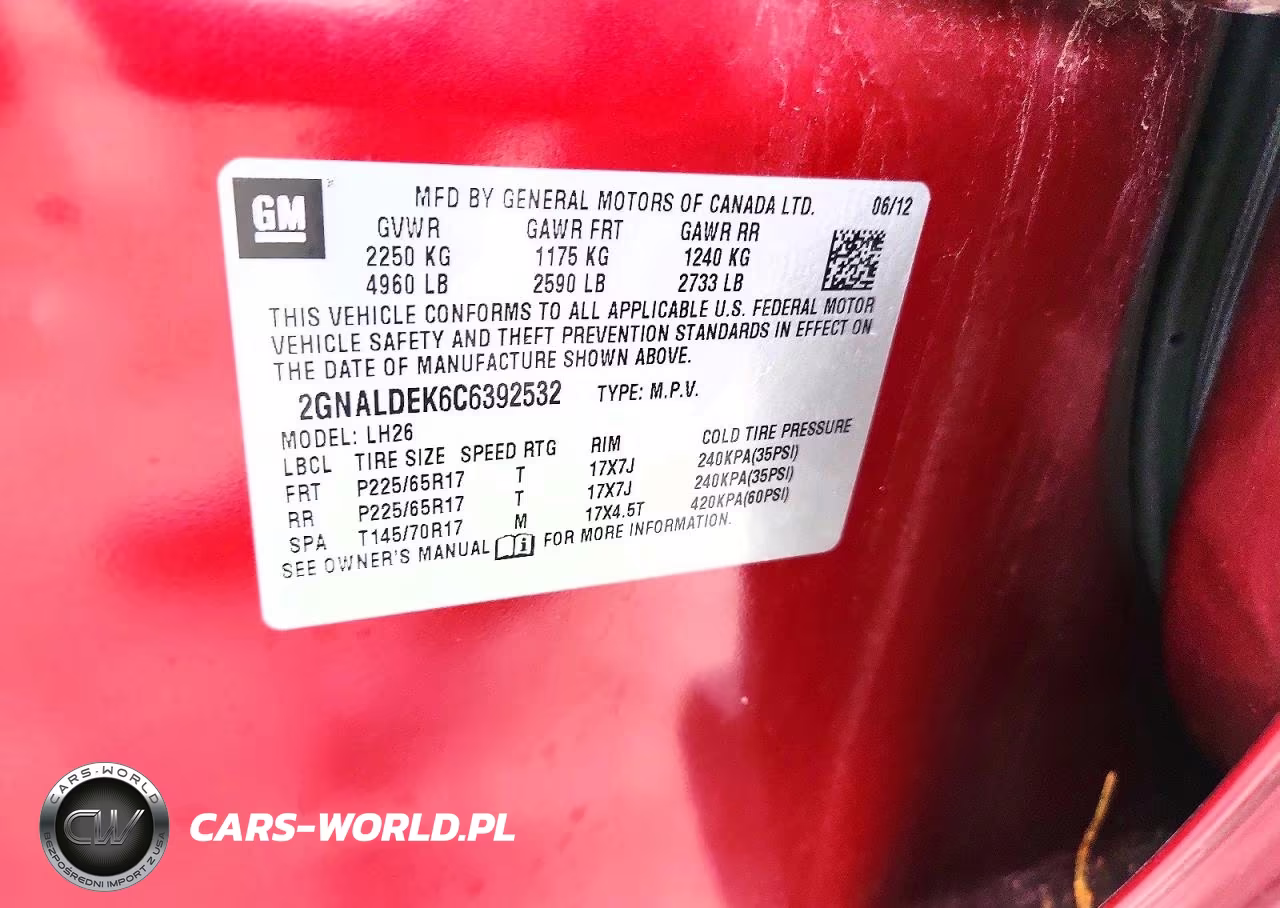 2012 Chevrolet Equinox Lt VIN:2GNALDEK6C6392532 - 13