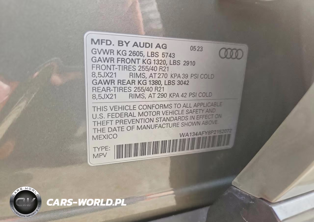 2023 Audi Sq5 Sportback Prestige VIN:WA134AFY8P2152072 - 12