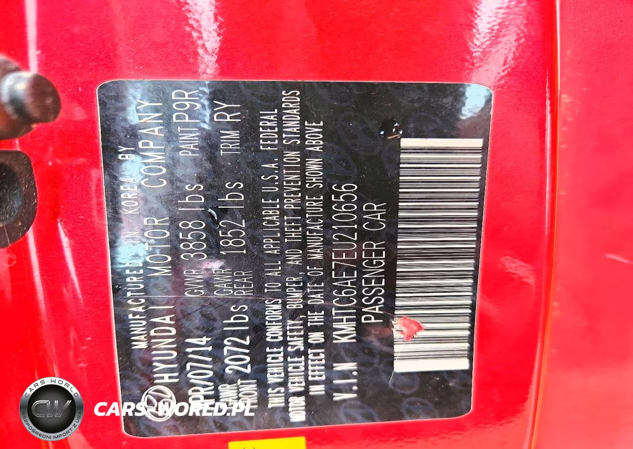 2014 Hyundai Veloster Turbo VIN:KMHTC6AE7EU210656 - 12
