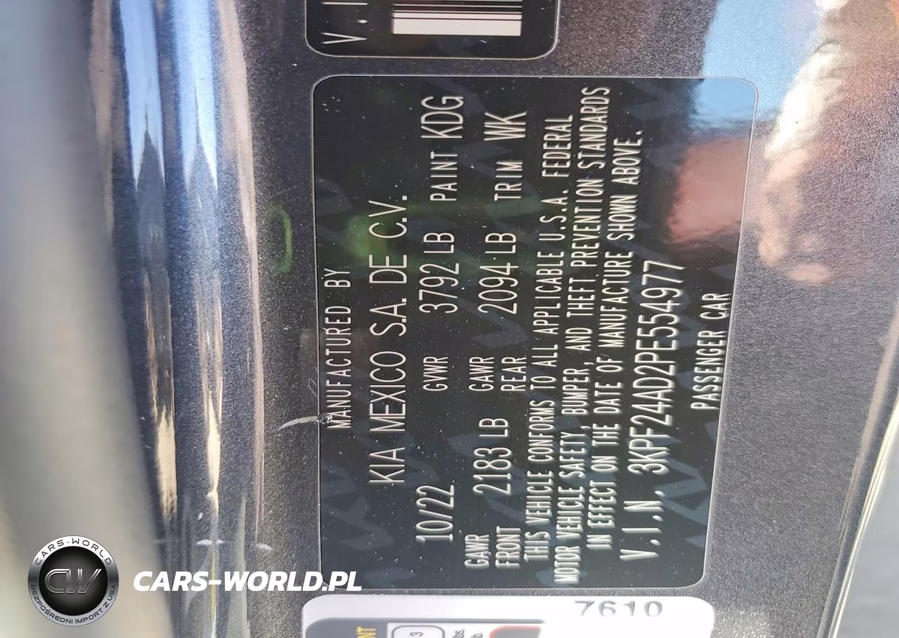 2023 Kia Forte Lxs VIN:3KPF24AD2PE554977 - 12