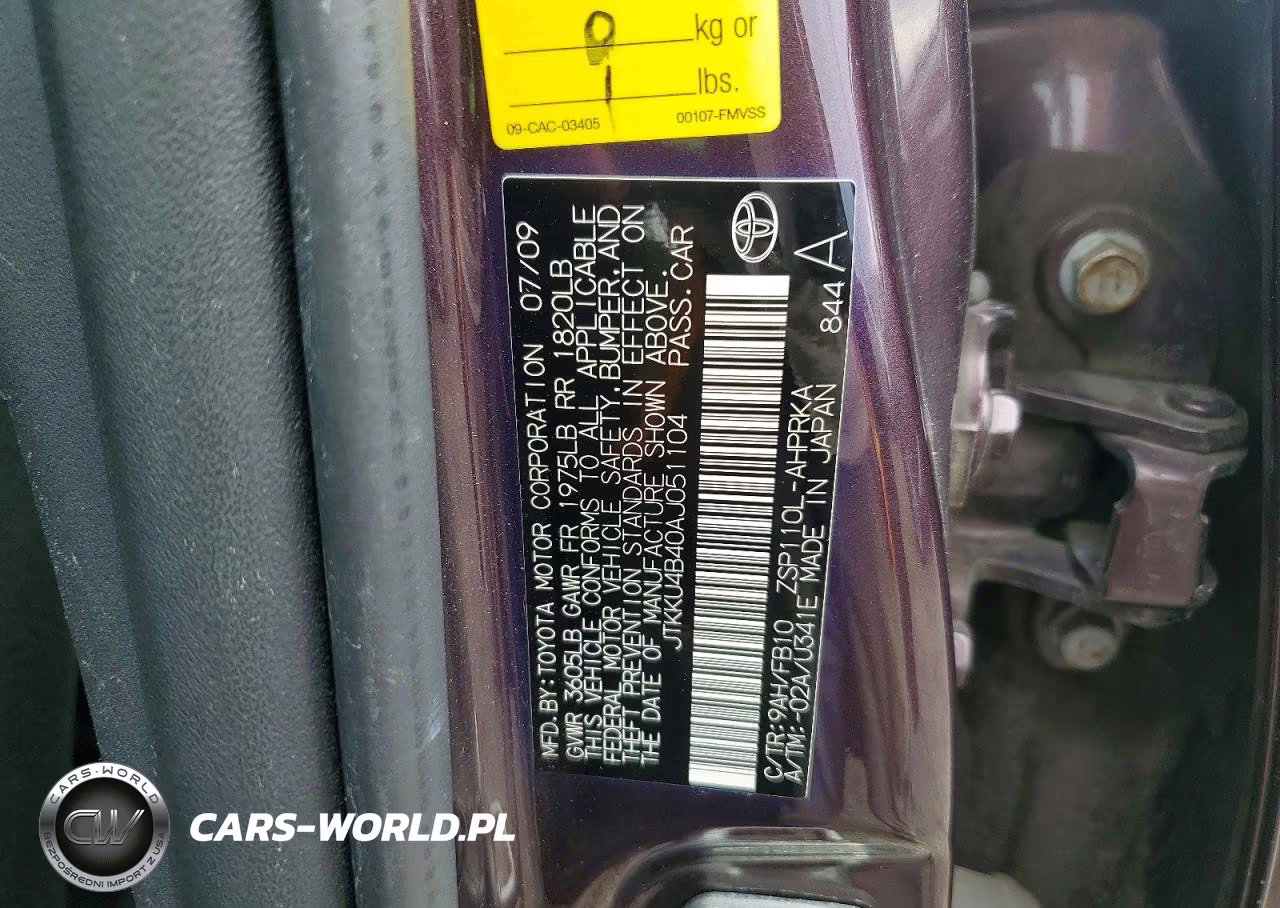 2010 Scion Xd Base VIN:JTKKU4B40AJ051104 - 13
