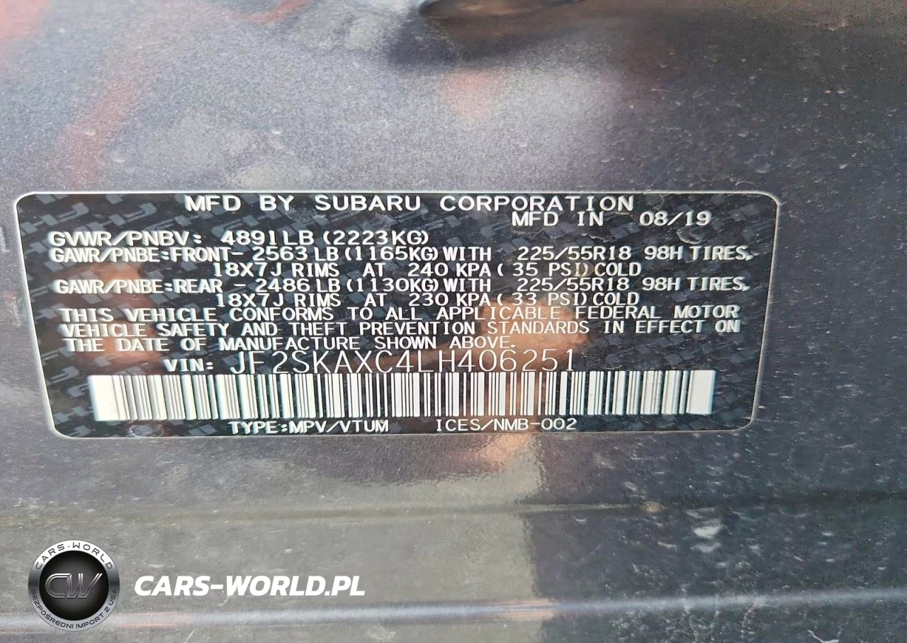 2020 Subaru Forester Touring VIN:JF2SKAXC4LH406251 - 14