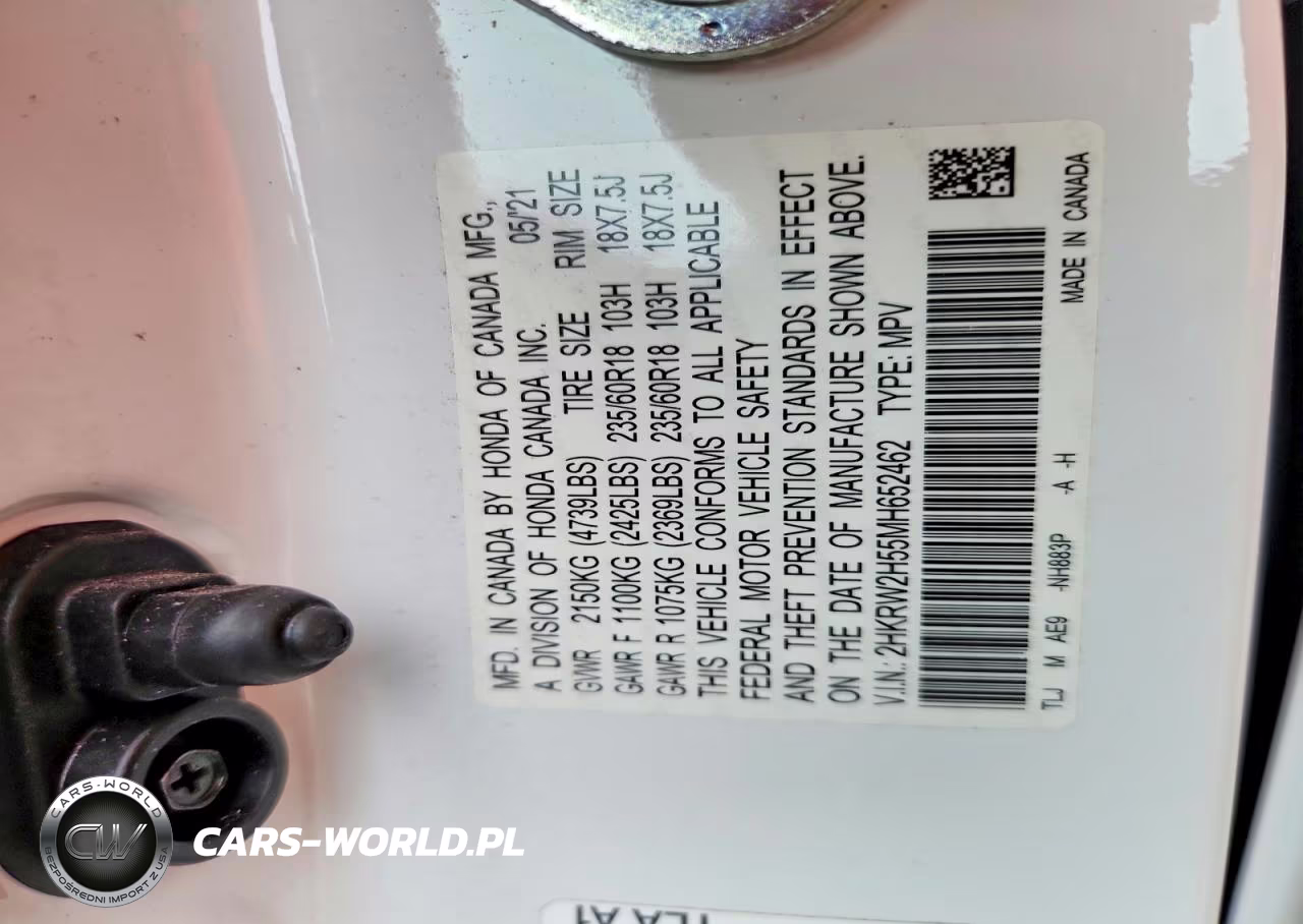 2021 Honda Cr-V Ex VIN:2HKRW2H55MH652462 - 13