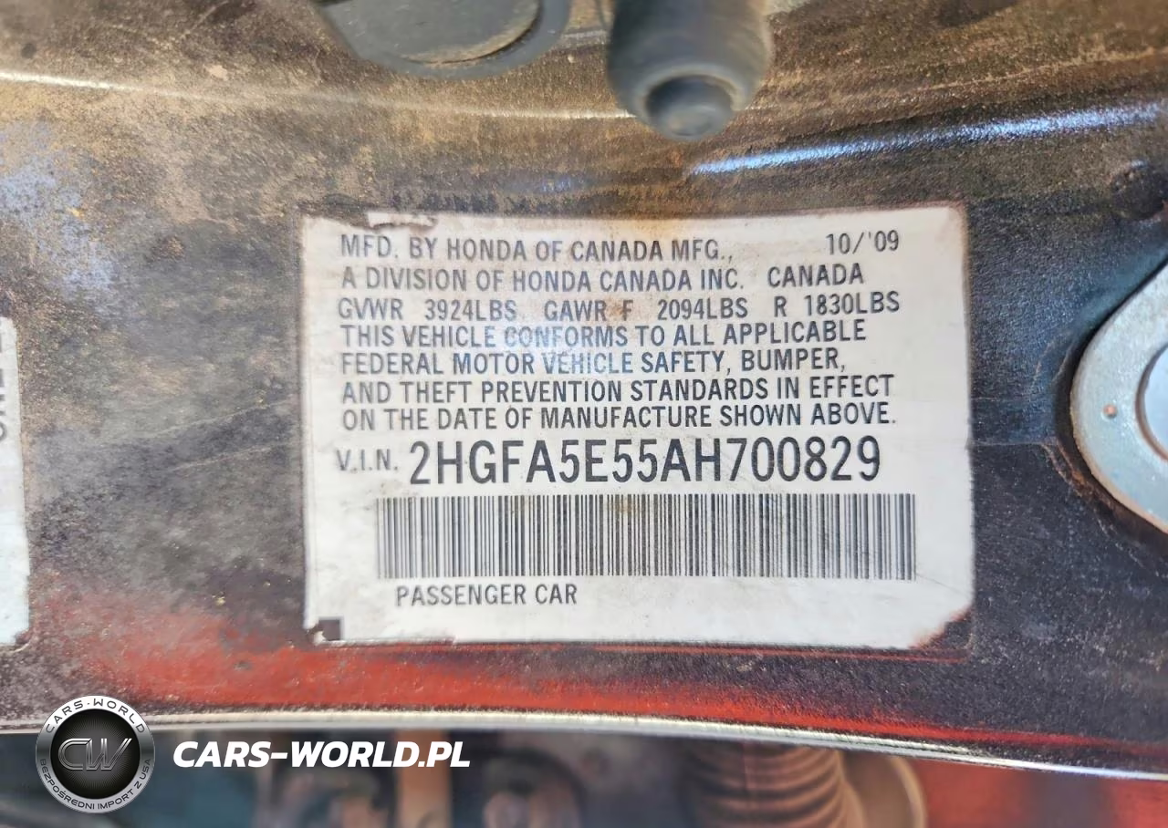 2010 Honda Civic Si VIN:2HGFA5E55AH700829 - 12