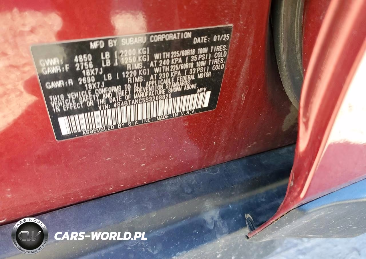 2025 Subaru Outback Limited VIN:4S4BTANC5S3208820 - 13