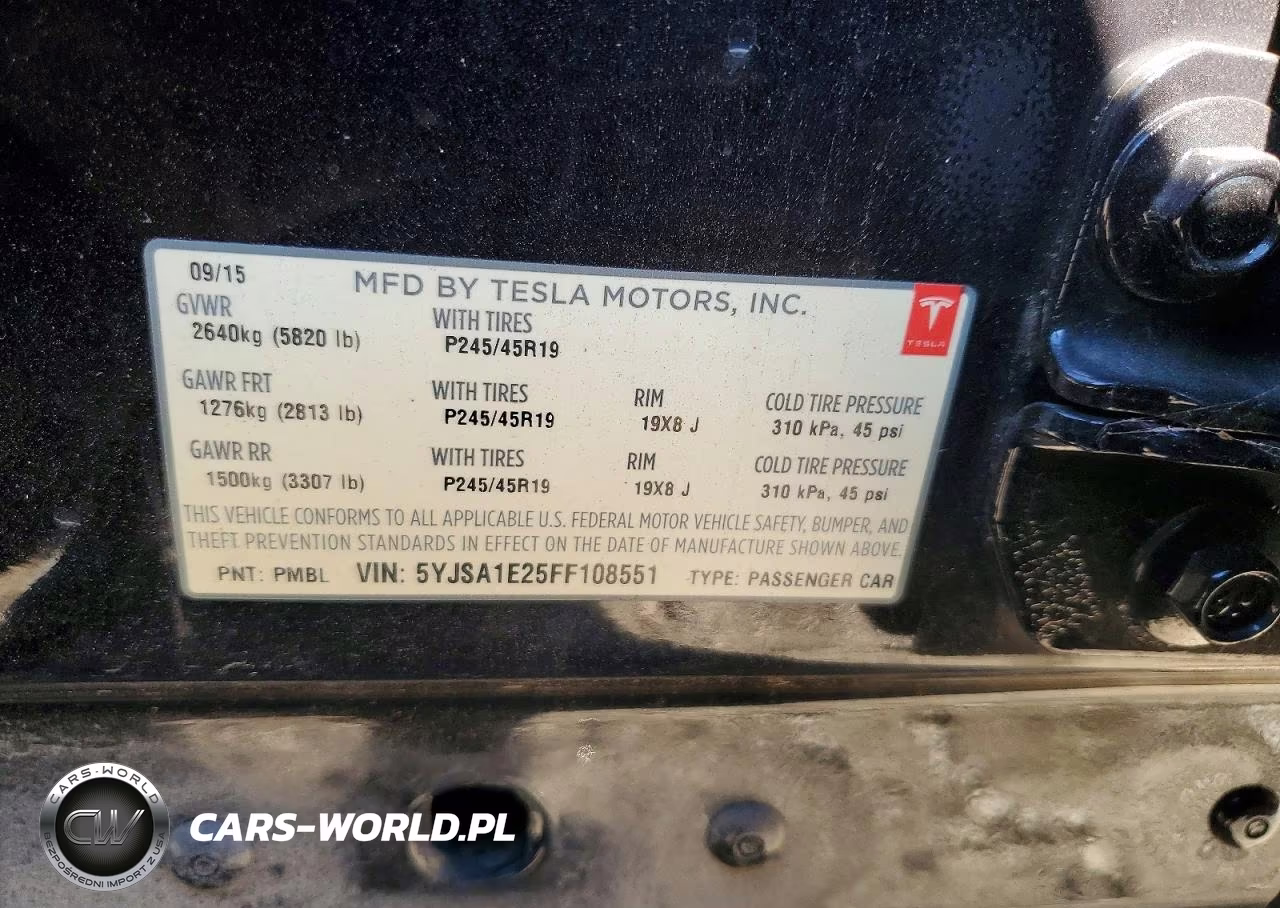 2015 Tesla Model S VIN:5YJSA1E25FF108551 - 12