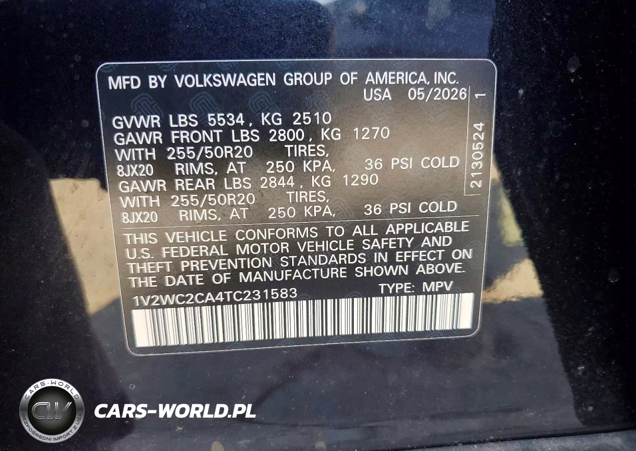 2026 Volkswagen Atlas Cross Sport Se VIN:1V2WC2CA4TC231583 - 12