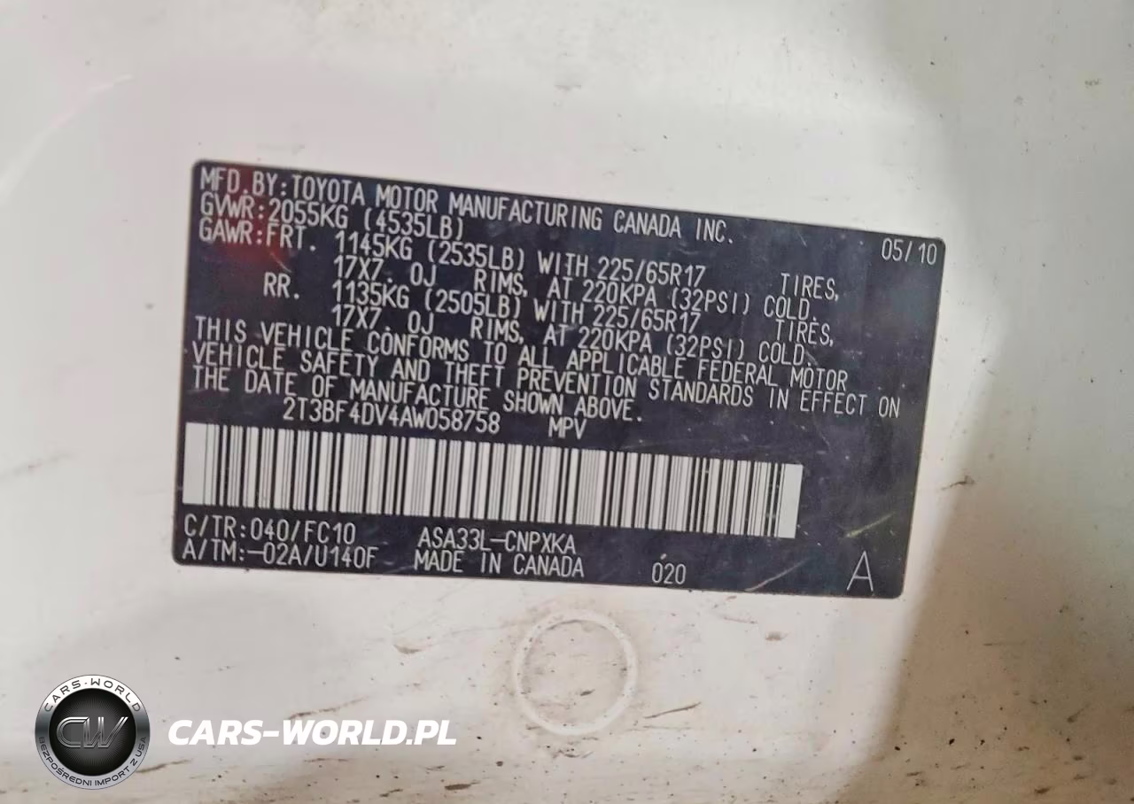 2010 Toyota Rav4 Base VIN:2T3BF4DV4AW058758 - 13