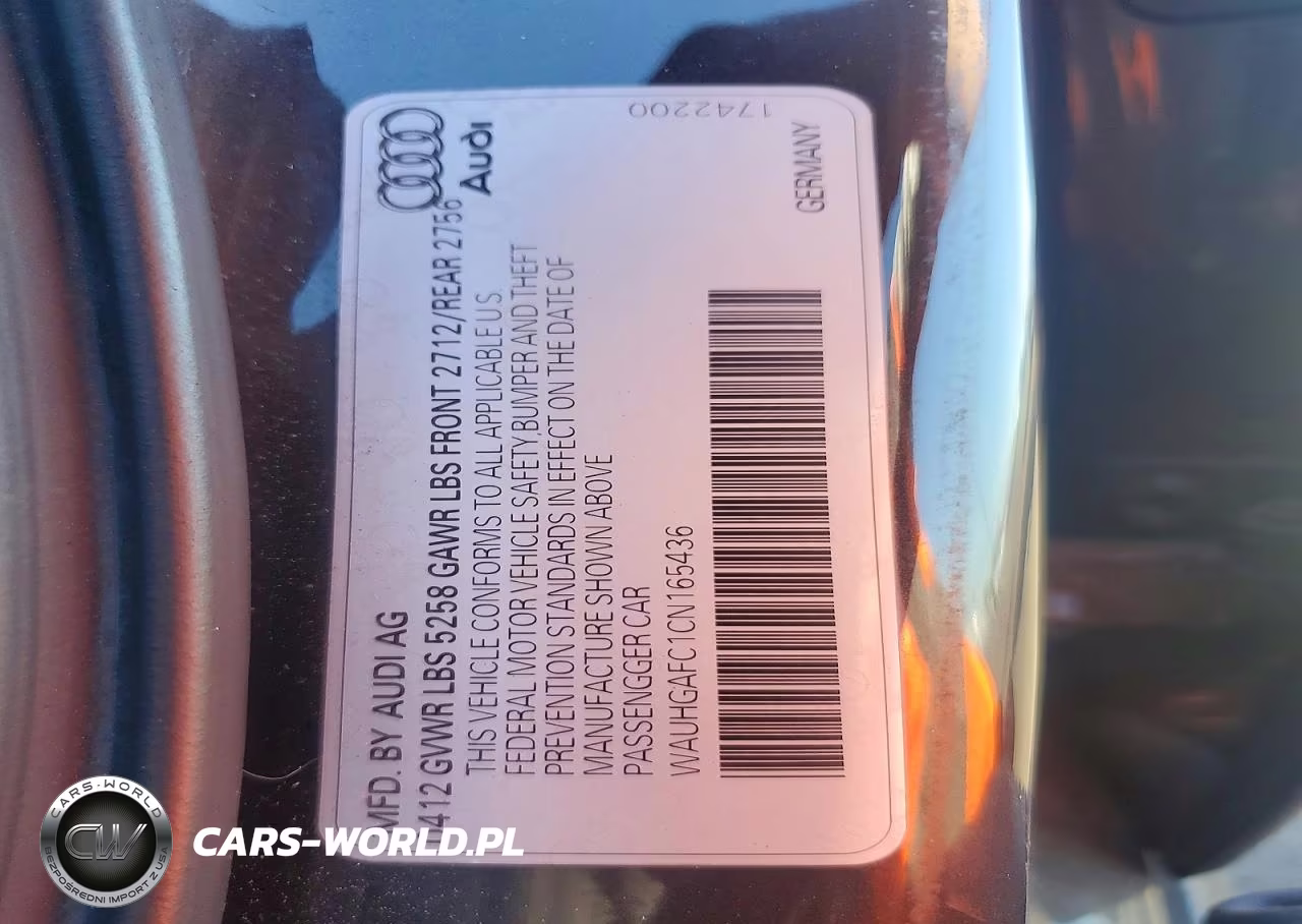 2012 Audi A6 VIN:WAUHGAFC1CN165436 - 12