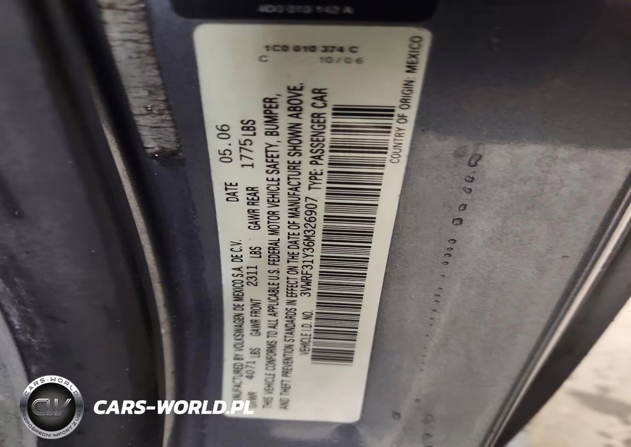 2006 Volkswagen New Beetle Convertible Option Package 1 VIN:3VWRF31Y36M326907 - 13
