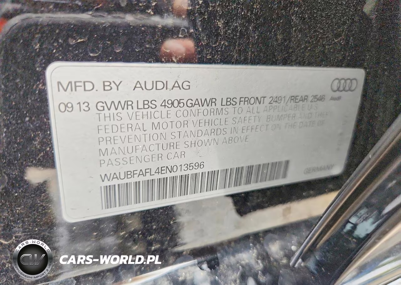2014 Audi A4 Premium VIN:WAUBFAFL4EN013596 - 12