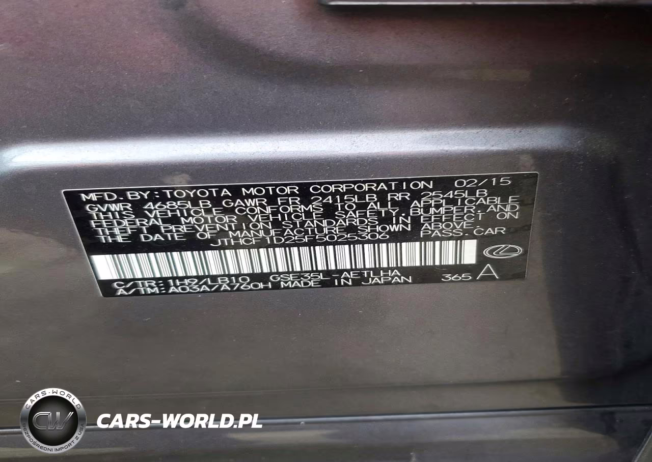 2015 Lexus Is 250 VIN:JTHCF1D25F5025306 - 12