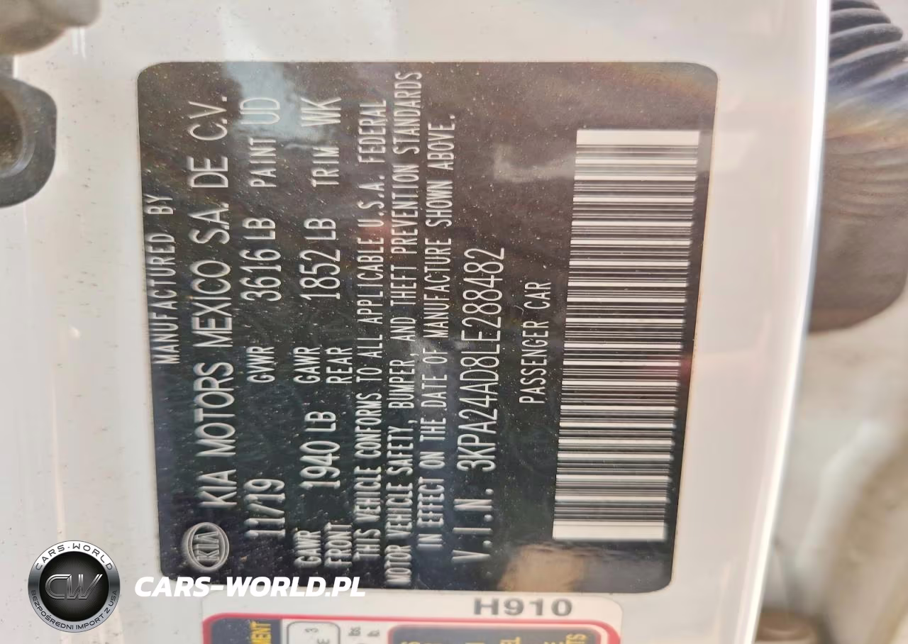 2020 Kia Rio Lx VIN:3KPA24AD8LE288482 - 12