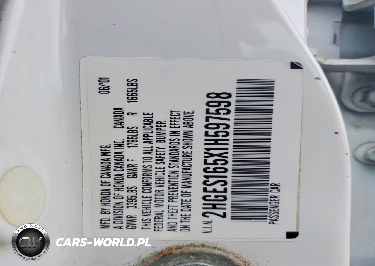 2001 Honda Civic Lx VIN:2HGES165X1H597598 - 13