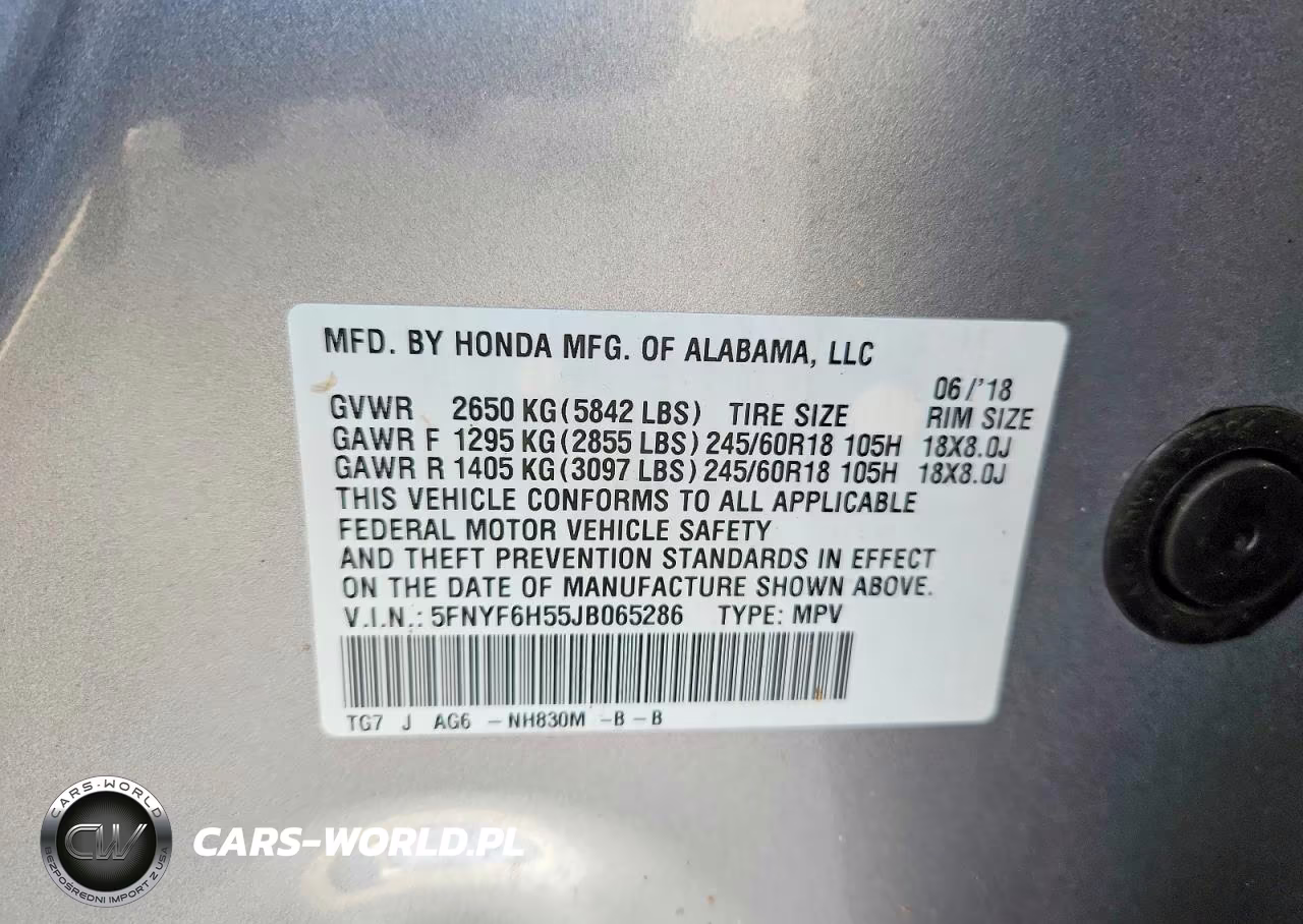 2018 Honda Pilot Exl VIN:5FNYF6H55JB065286 - 13