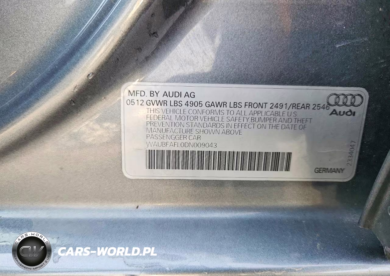 2013 Audi A4 Premium VIN:WAUBFAFL0DN009043 - 12