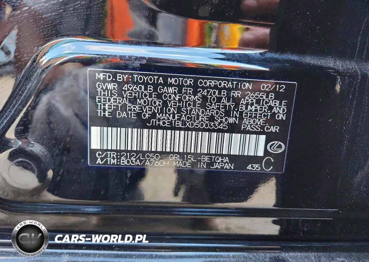 2013 Lexus Gs 350 VIN:JTHCE1BLXD5003345 - 12