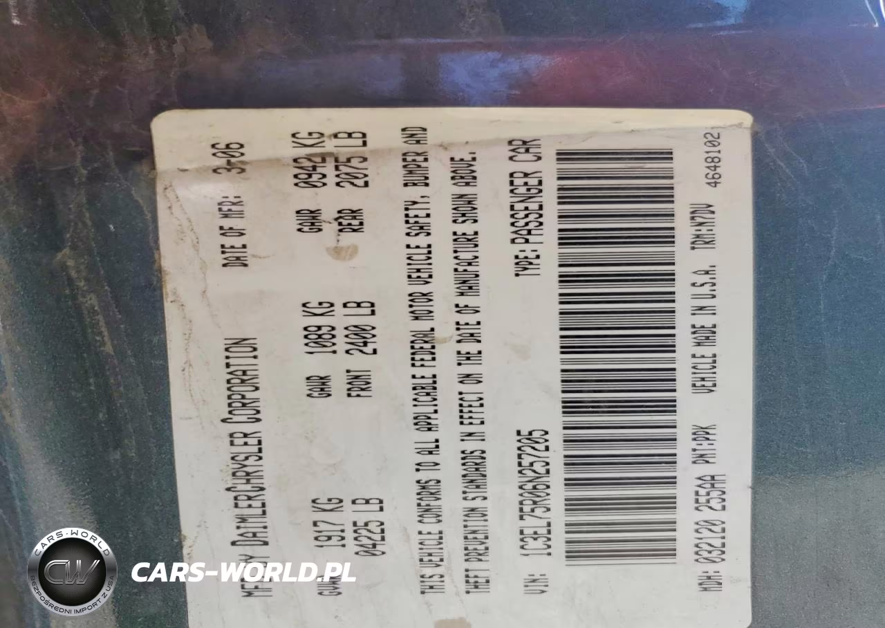 2006 Chrysler Sebring Gtc VIN:1C3EL75R06N257205 - 12