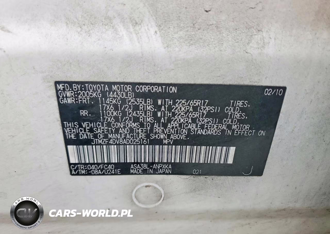 2010 Toyota Rav4 Base VIN:JTMZF4DV8AD025161 - 12